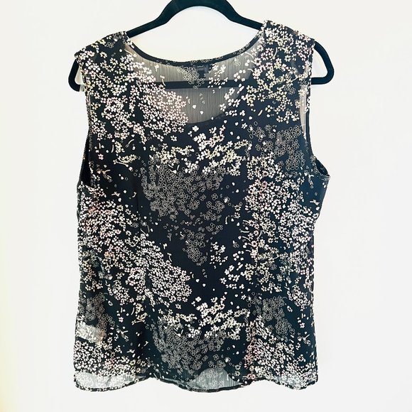 Reitmans Floral Sheer Lined Blouse, Size XL Petite - Picture 2 of 5